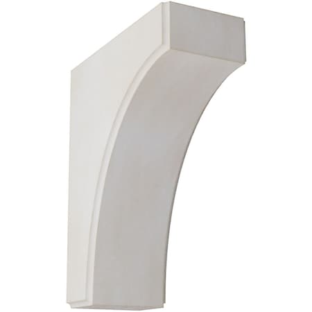 Ekena Millwork 3 1/2"W x 8"D x 10"H Clarksville Wood Vintage Decor Bracket, Chalk Dust White BKTWD04X08X10CVWH